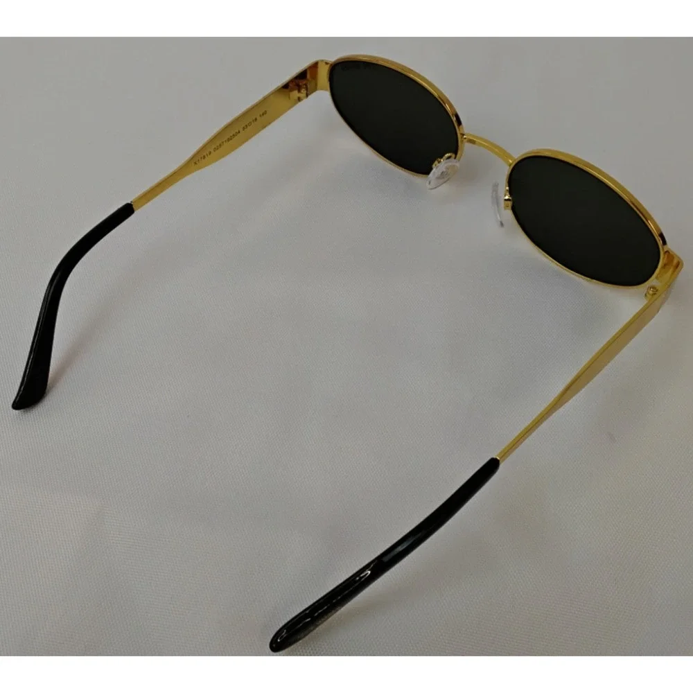 Steve Madden Mystie Sunglasses Gold Frame Gray Lens w/ Bag #Z4954